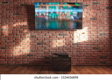 TV And Game Console In The Living Room