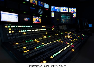 TV Production Switcher In Control Room