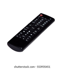 TV remote with button isolated - Shutterstock ID 553935451