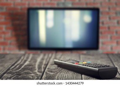 TV Remote On The Table Close-up