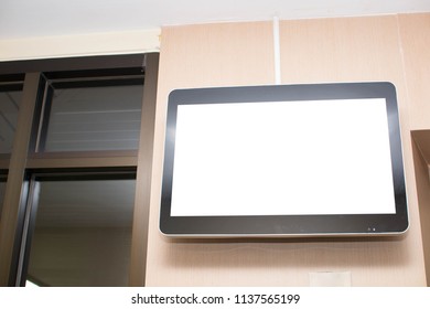 TV Screen In Elevator.