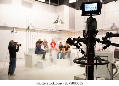 TV Studio, Eine TV-Show, die in einem Studio gefilmt wird. TV-Show-Set