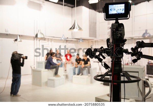 TV Studio, A TV show being filmed in a studio. TV\
Show Set