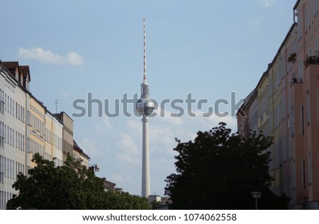 Similar – Image, Stock Photo View of the television tower from Pankow