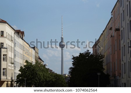 Similar – Image, Stock Photo View of the television tower from Pankow