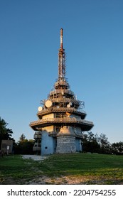 TV Transmitter On The Zobor Hill, Nitra, Slovak Republic. Evening Scene.