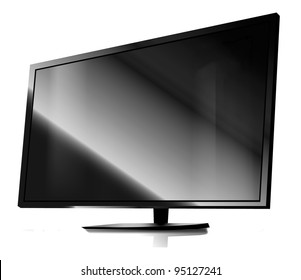 Tv In The White Background