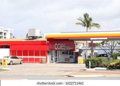 Tweed, New South Wales, Australia, January 19 2020:Shell Coles Petrol Station Australia