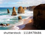 The Twelve Apostles on the Great Ocean Road in Victoria, Australia.