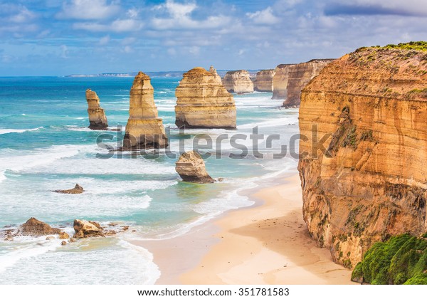 Twelve Apostles rock formations, Great Ocean\
Road, Victoria,\
Australia