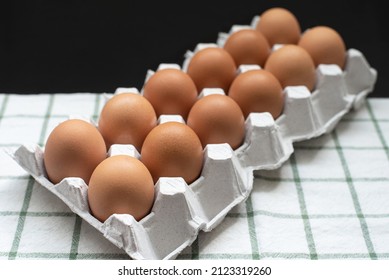 Twelve Eggs On The Egg Tray