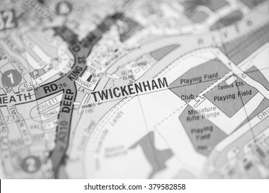 Twickenham. London, UK Map.