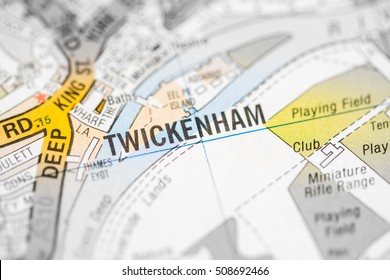 Twickenham. London, UK Map.