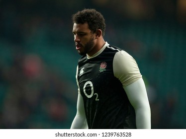 Twickenham, UK. 24th November 2018. Courtney Lawes Of England Warms Up Ahead Of The Quilter International Rugby Match Between England And Australia