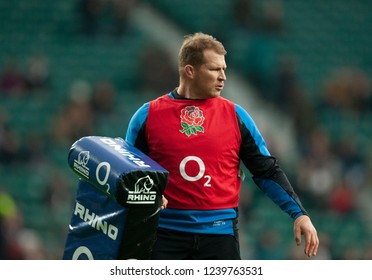 Twickenham, UK. 24th November 2018. Dylan Hartley Of England Warms Up Ahead Of The Quilter International Rugby Match Between England And Australia