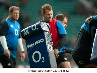 Twickenham, UK. 24th November 2018. England's Dylan Hartley Warms Up Ahead Of The Quilter International Rugby Match Between England And Australia