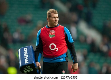 Twickenham, UK. 24th November 2018. England's Dylan Hartley Warms Up Ahead Of The Quilter International Rugby Match Between England And Australia