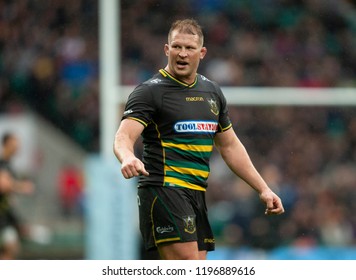 Twickenham, UK. 6th October 2018. Dylan Hartley Of Northampton Saints During The Gallagher Premiership Rugby Round 6 Match Between Northampton Saints And Leicester Tigers