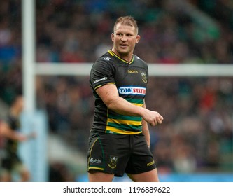 Twickenham, UK. 6th October 2018. Dylan Hartley Of Northampton Saints During The Gallagher Premiership Rugby Round 6 Match Between Northampton Saints And Leicester Tigers