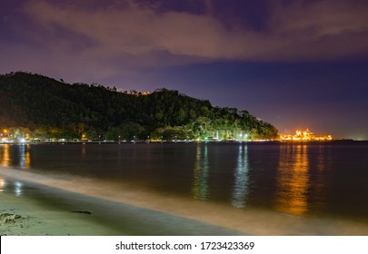 Twilight along the coast in Trinidad