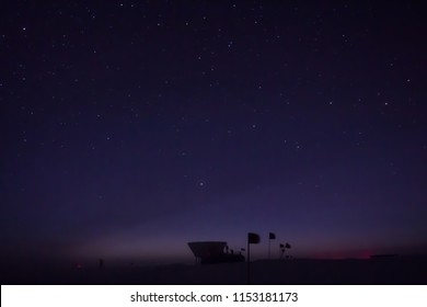 Twilight Before Sunrise At The KECK Telescope At The Amundsen-Scott South Pole Research Station