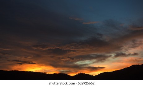 the twilight colorful, red and orange cloud good landscape - Powered by Shutterstock