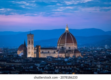 Twilight at Duomo Florence in Florence, Italy