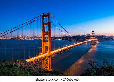 Twilight Golden Gate Bridge, San Francisco - Powered by Shutterstock