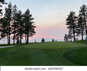 Twilight Golf On A Hazy Lake Tahoe Day