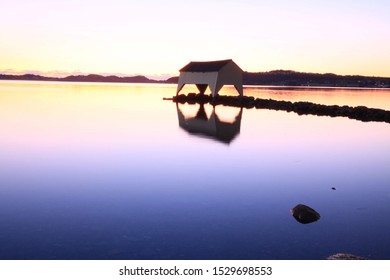 twilight at the hafrsfjord landscape of stavanger 
