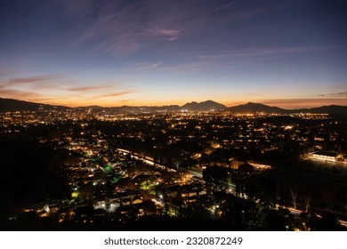 Twilight night view of suburban Thousand Oaks near Los Angeles, California. - Powered by Shutterstock