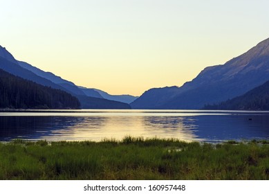 Twilight On Buttle Lake In Strathcona Provincial Park