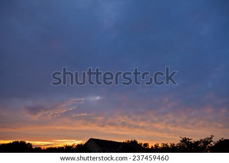 Twilight sky and sky 