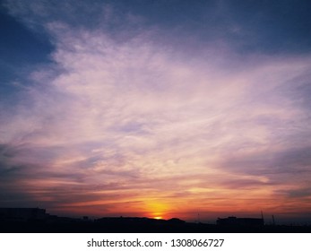 Twilight sky with cloud.