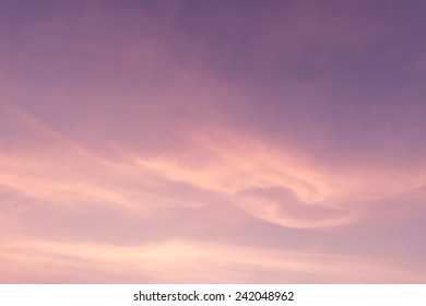 Twilight sky with cloud background