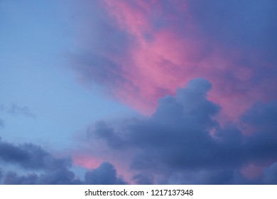 Twilight sky and clouds.