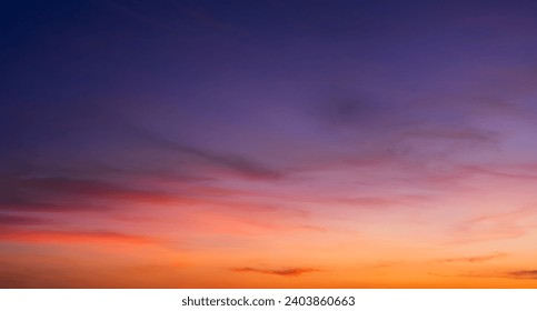 Twilight sky in the evening with orange dark blue sunset after sundown, Dusk sky background  - Powered by Shutterstock