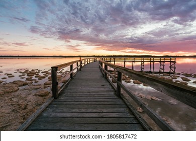 Twilight at the Thrombolites at Lake Clifton in the Peel Region (Mandurah), south of Perth, Western Australia.