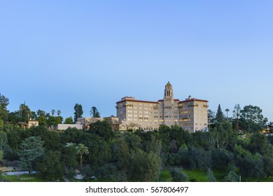 Twilight View Of The Richard H. Chambers Courthouse In Pasadena, California, USA