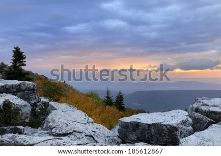 Twilight in West Virginia Mountains