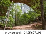 Twin Arches, Natural Rock Arch at Big South Fork National River and Recreation Area, in Tennessee, USA