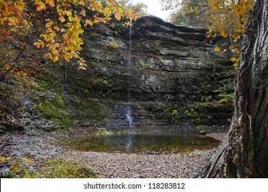 Twin Falls in Arkansas shot during the colorful fall season.