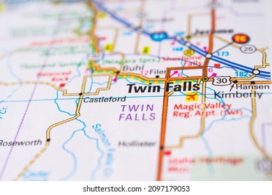 Twin Falls on the USA map