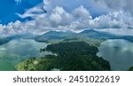 Twin Lake in Bali Indonesia from Above