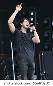 TWIN LAKES, WI- JUL 22: Morgan Evans Performs During Country Thunder Music Festival On July 22, 2017 In Twin Lakes, Wisconsin.