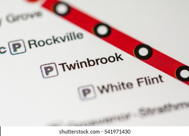 Twinbrook Station. Washington DC Metro Map.