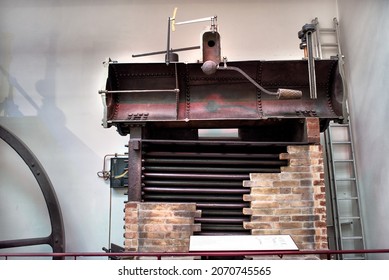 A Twin-chamber Water Tube Boiler, 1859: Munich, Germany - September 14, 2018