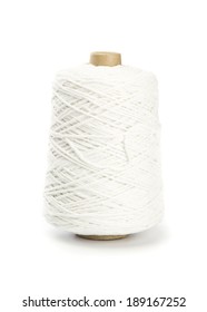 Twine Cotton Rope Isolated On White Background