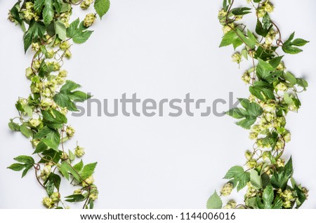 Flower frame on white background