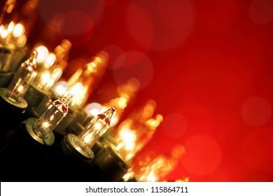 Twinkling Lights On Red